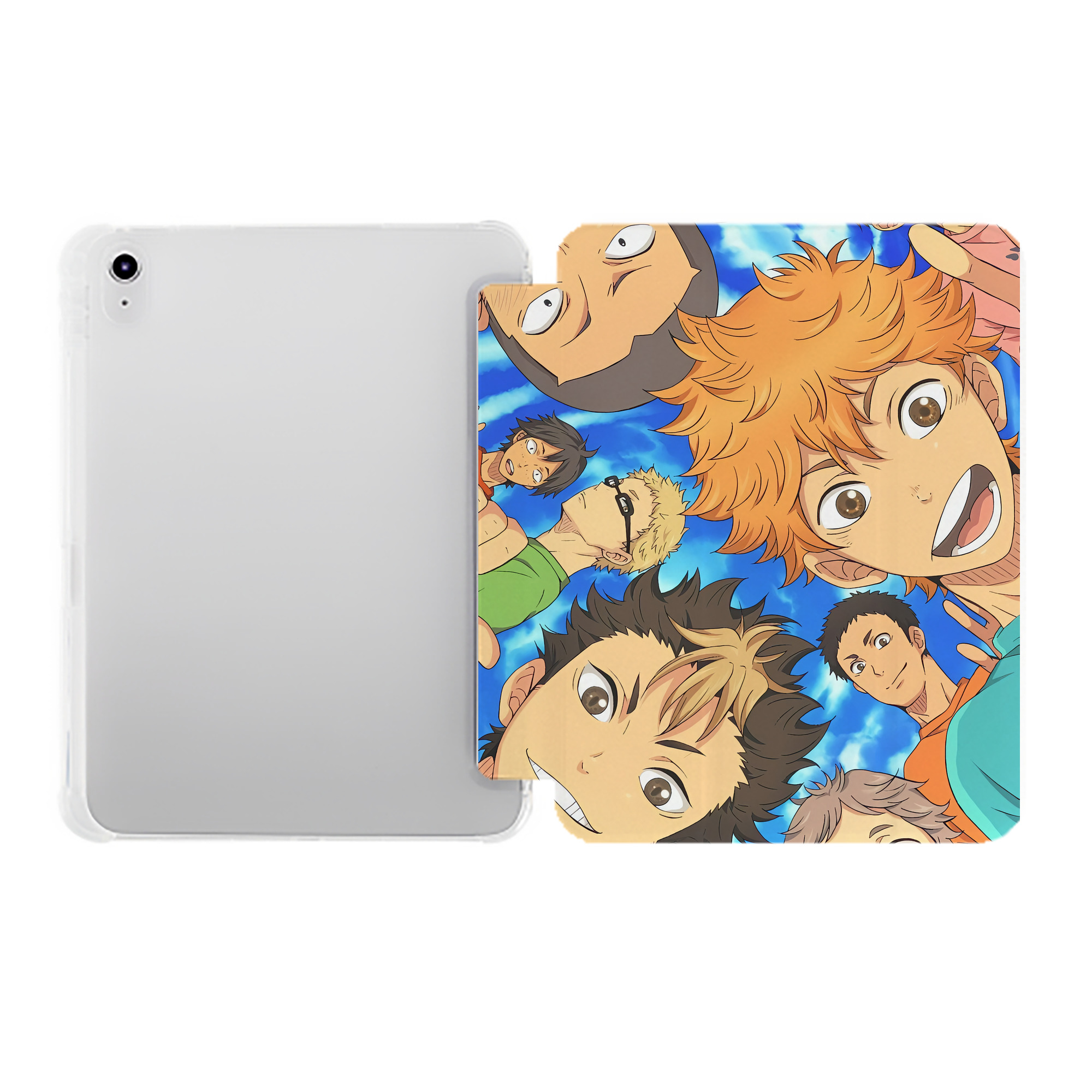 （画像用） ハイキュー!! Haikyu!! IPad ケース ペン収納付き 三つ折りスタンド PUレザー×シリコン 対応機種9.5/10.5/10.9インチ
